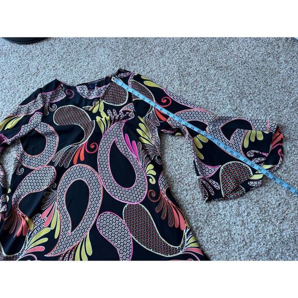 Kaari Blue Women's Dress, size Large, Colorful Paisley Design - Picture 5 of 9